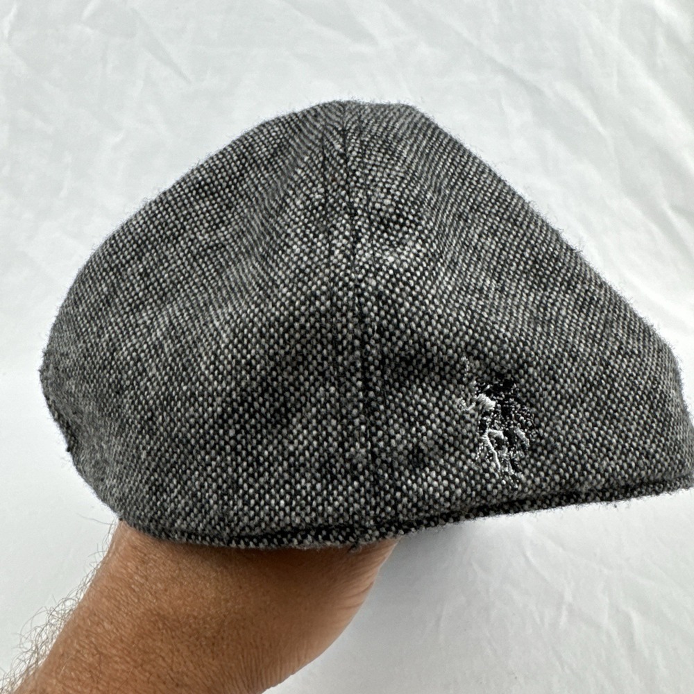 U.S. Polo Assn Gray Tweed Ivy Newsboy Driver Flat Cap Hat S/M - Picture 3 of 9